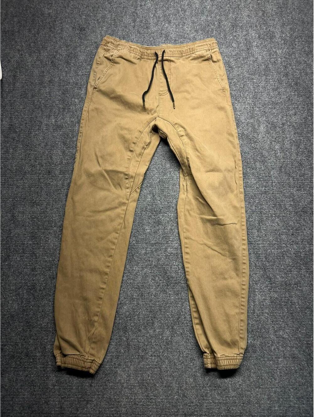 CHARLES AND a HALF Joggers - Tan - Men’s Size Large - Elastic Waist - Drawstring